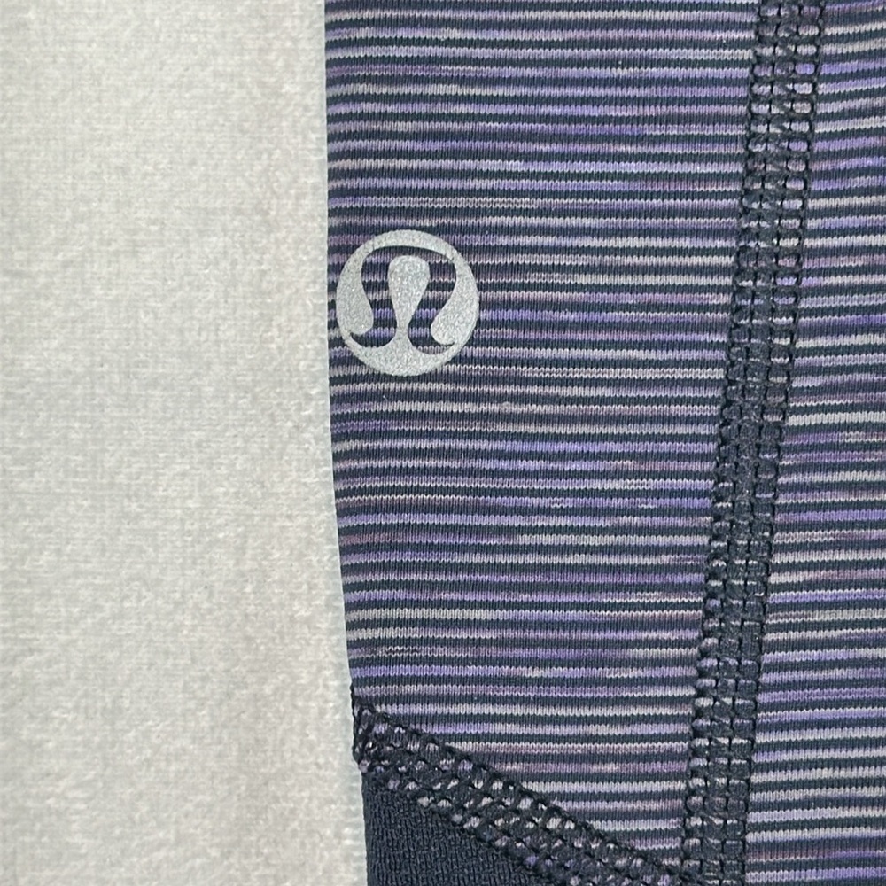 Lululemon Run Pace Capri Leggings Blue Size 8 Ruched Activewear Gymcore - Picture 7 of 12